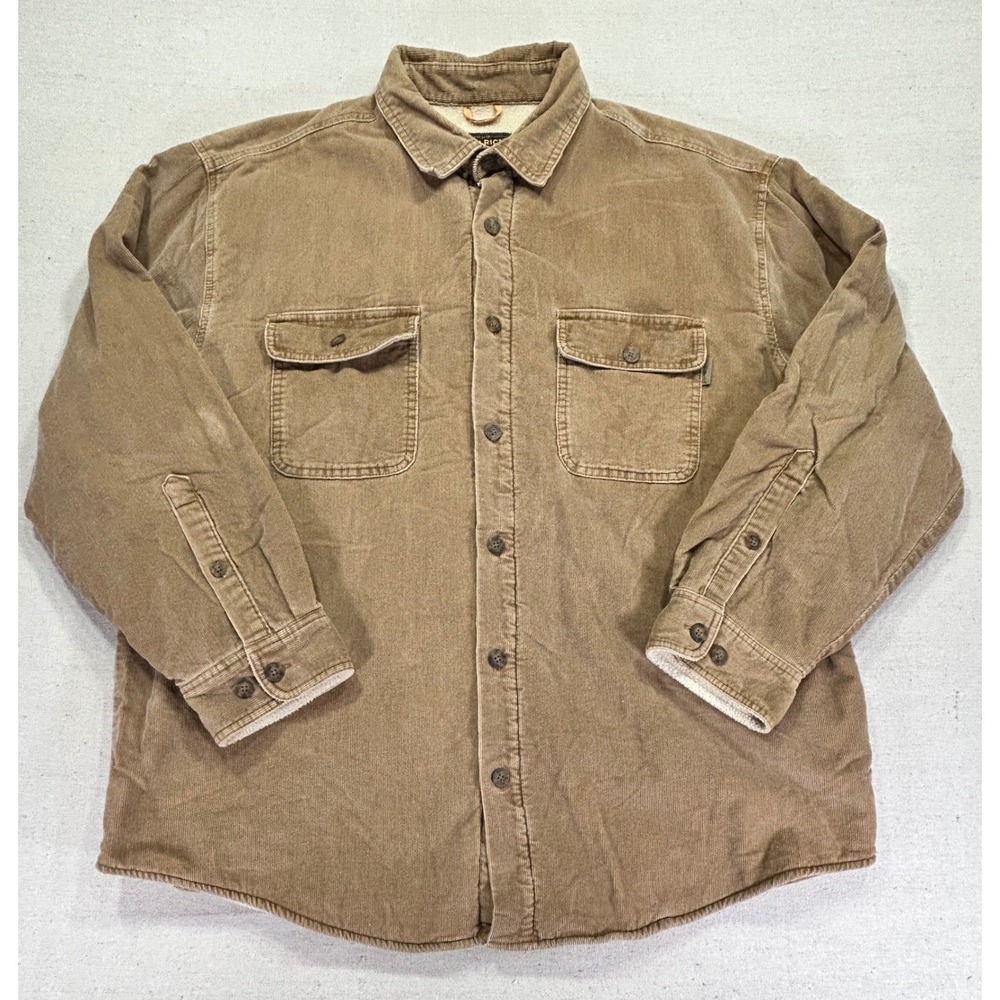 WOOLRICH Men's XL Buckskin Corduroy 6215CB Shacket Sherpa Lined Jacket